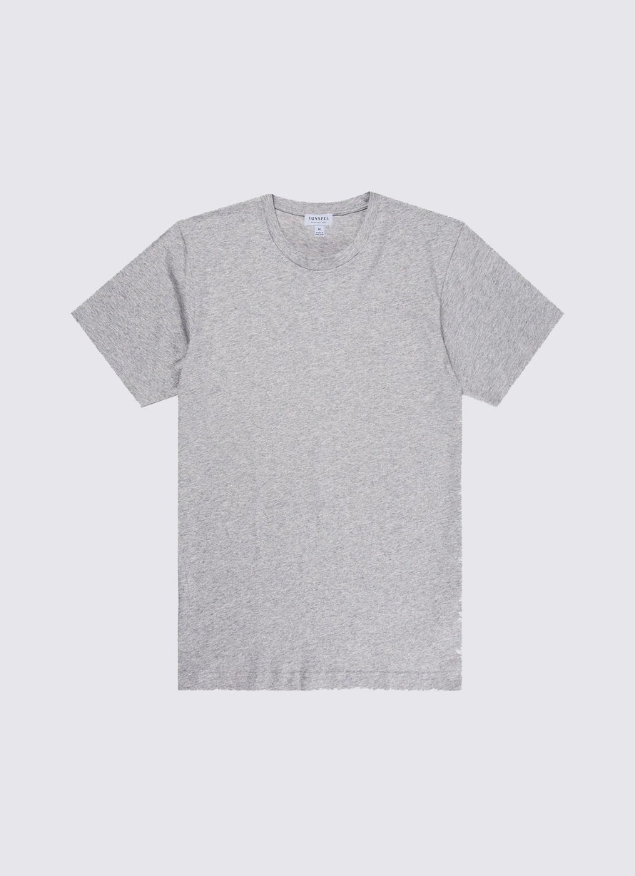 T- Shirt Sunspel Riviera - Gris mélangé