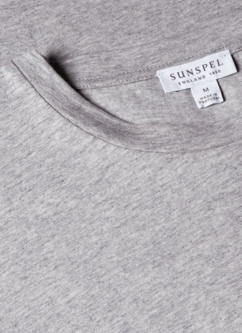 T- Shirt Sunspel Riviera - Gris mélangé