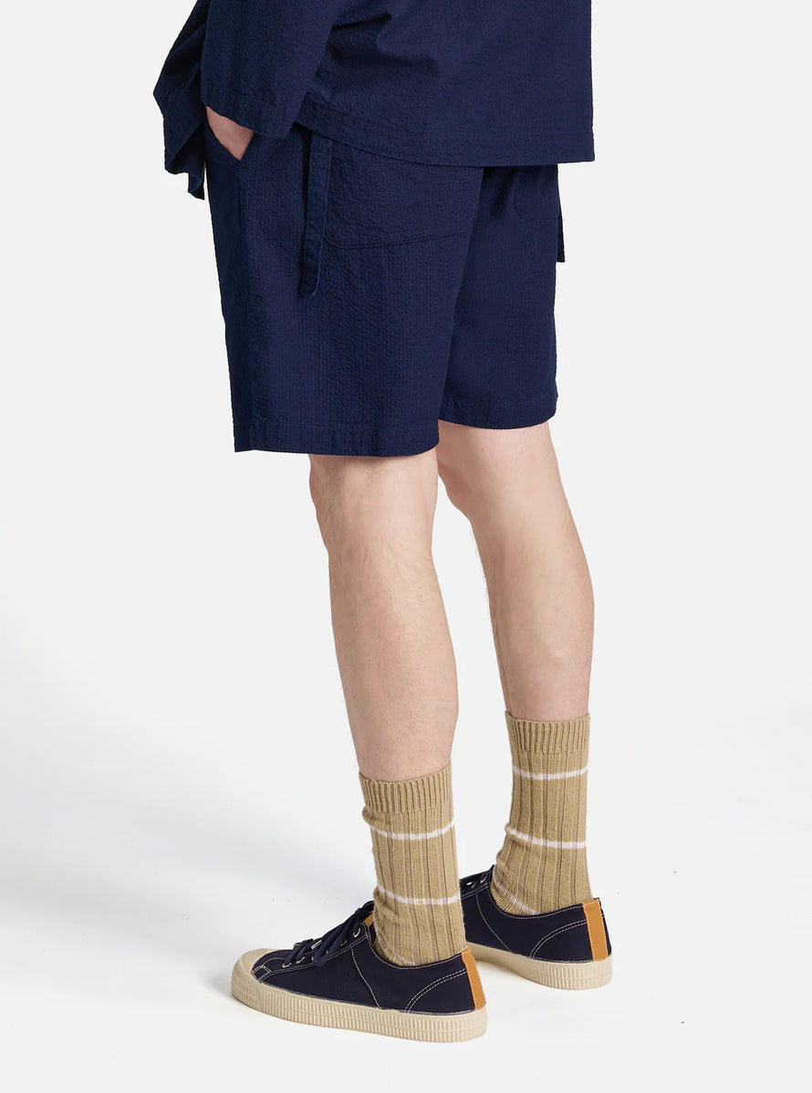 Short en seersucker - Indigo
