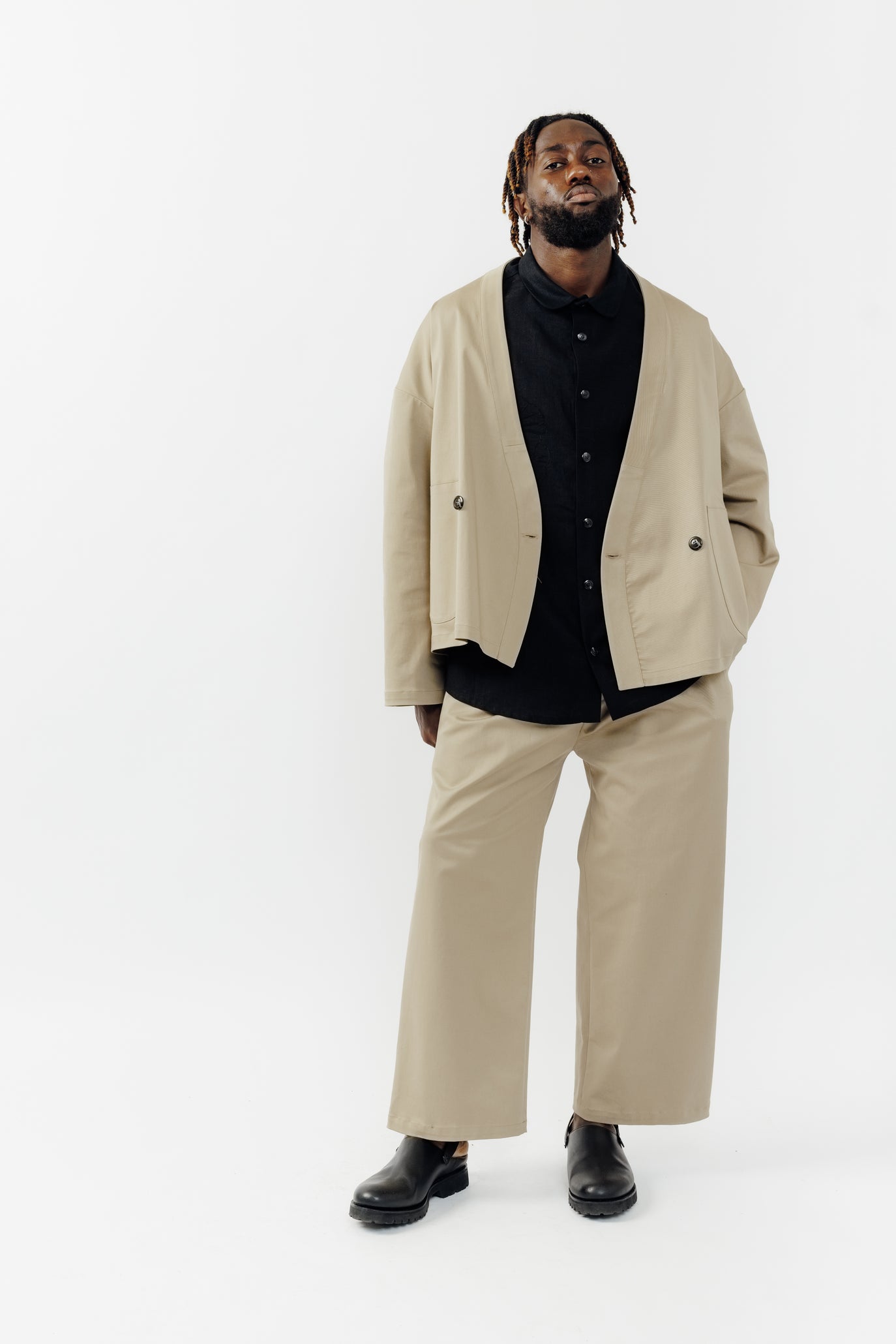 Veste Samue en gabardine de coton - Beige