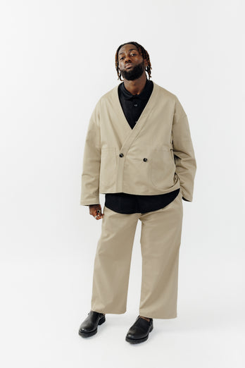 Veste Samue en gabardine de coton - Beige