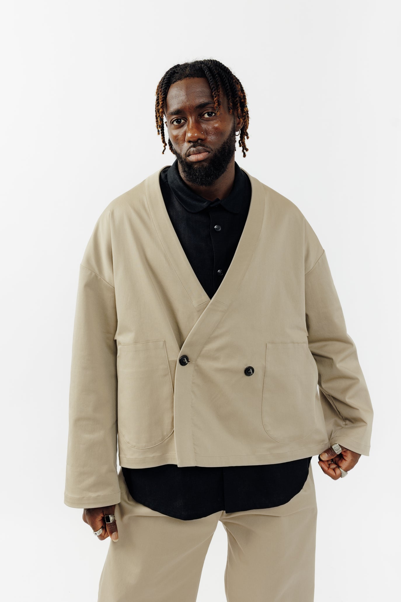 Veste Samue en gabardine de coton - Beige