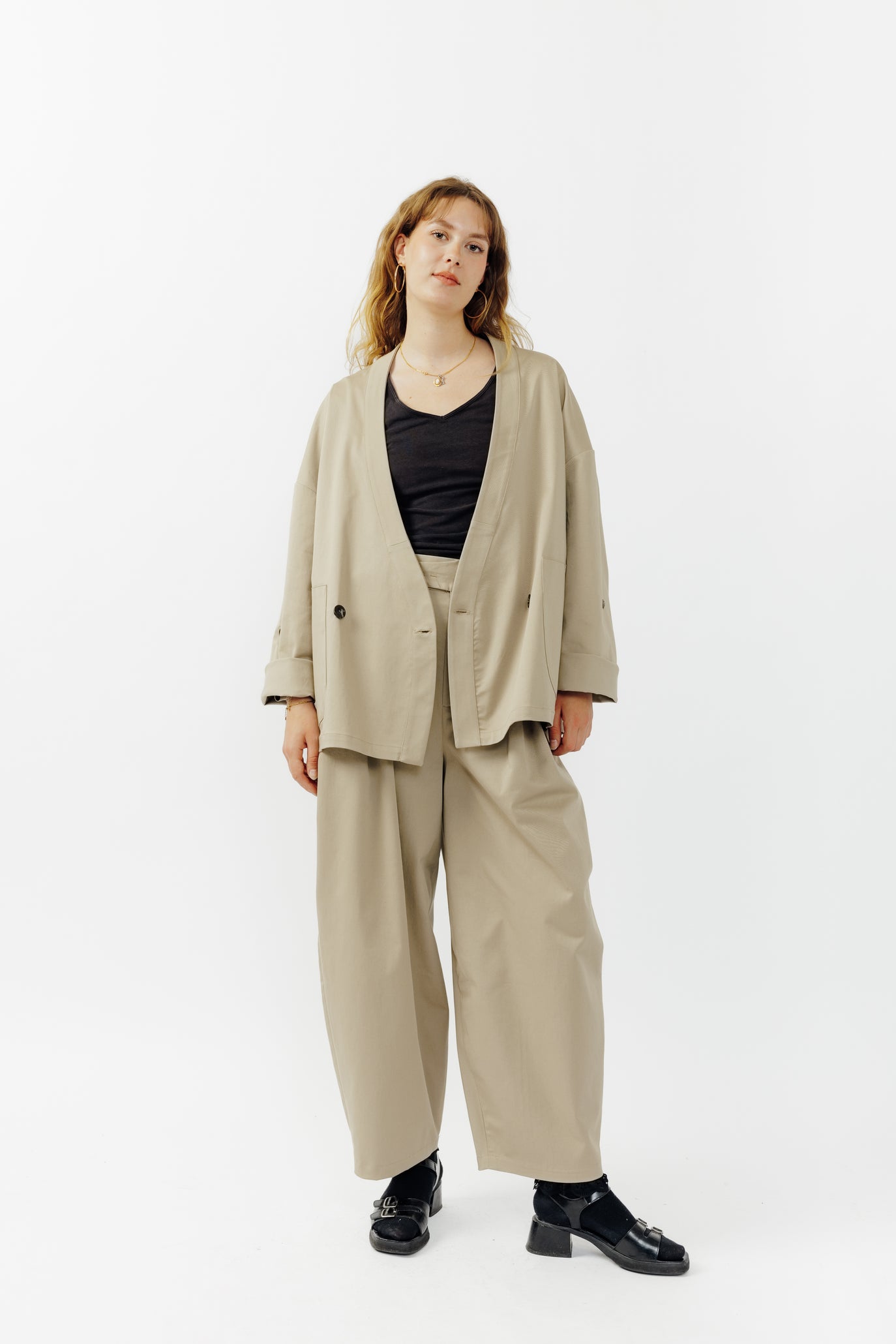 Veste Samue en gabardine de coton - Beige