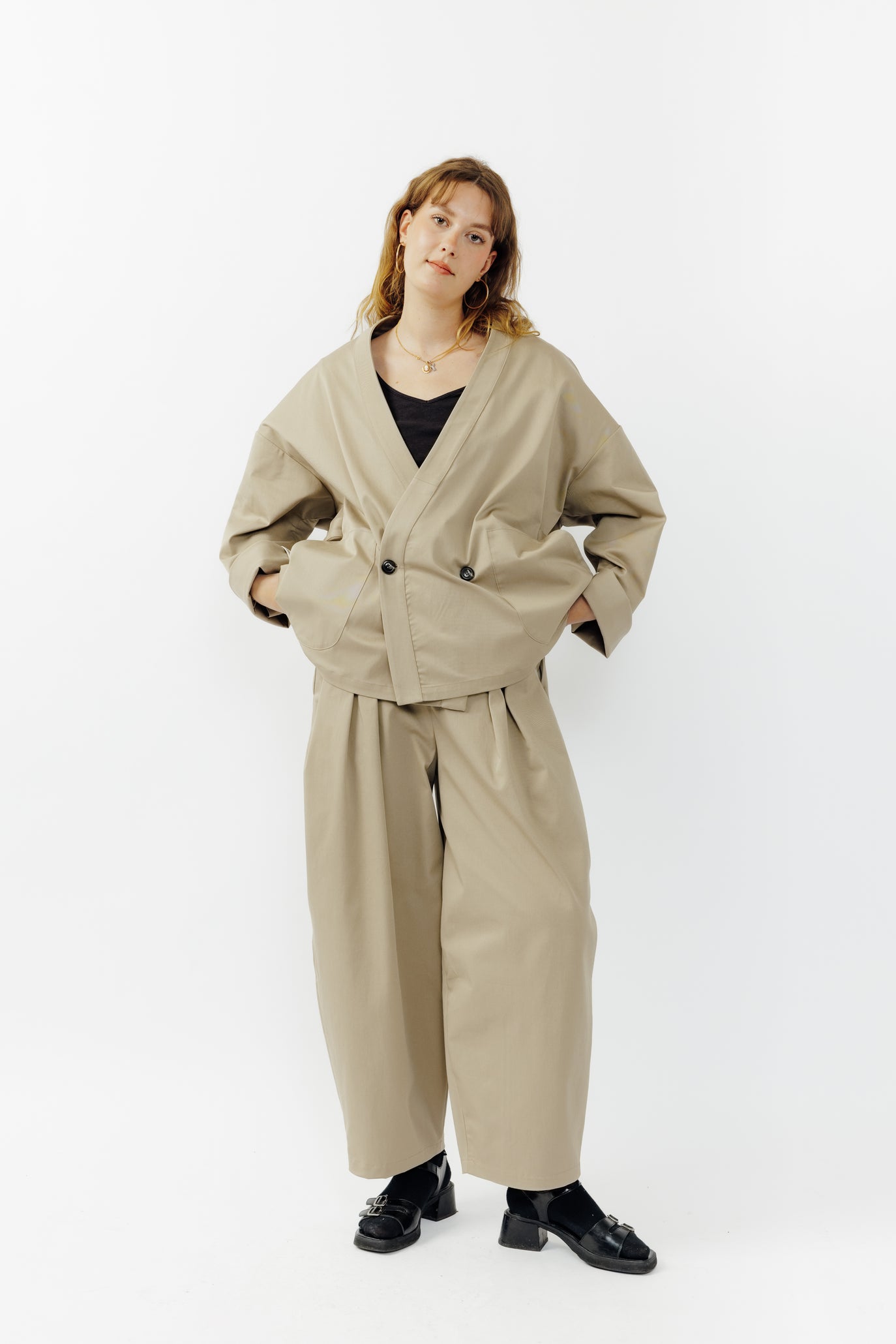 Veste Samue en gabardine de coton - Beige
