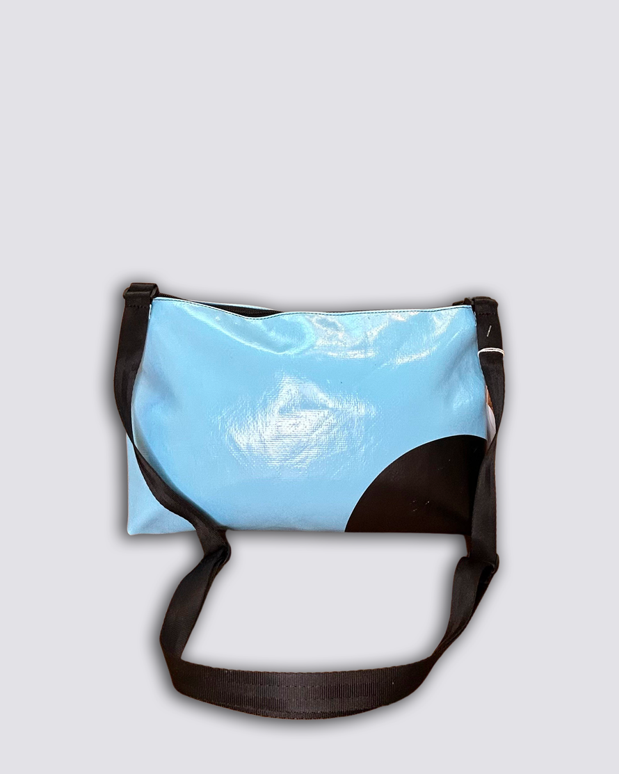 sac bandoulière lou F553 - bleu ciel