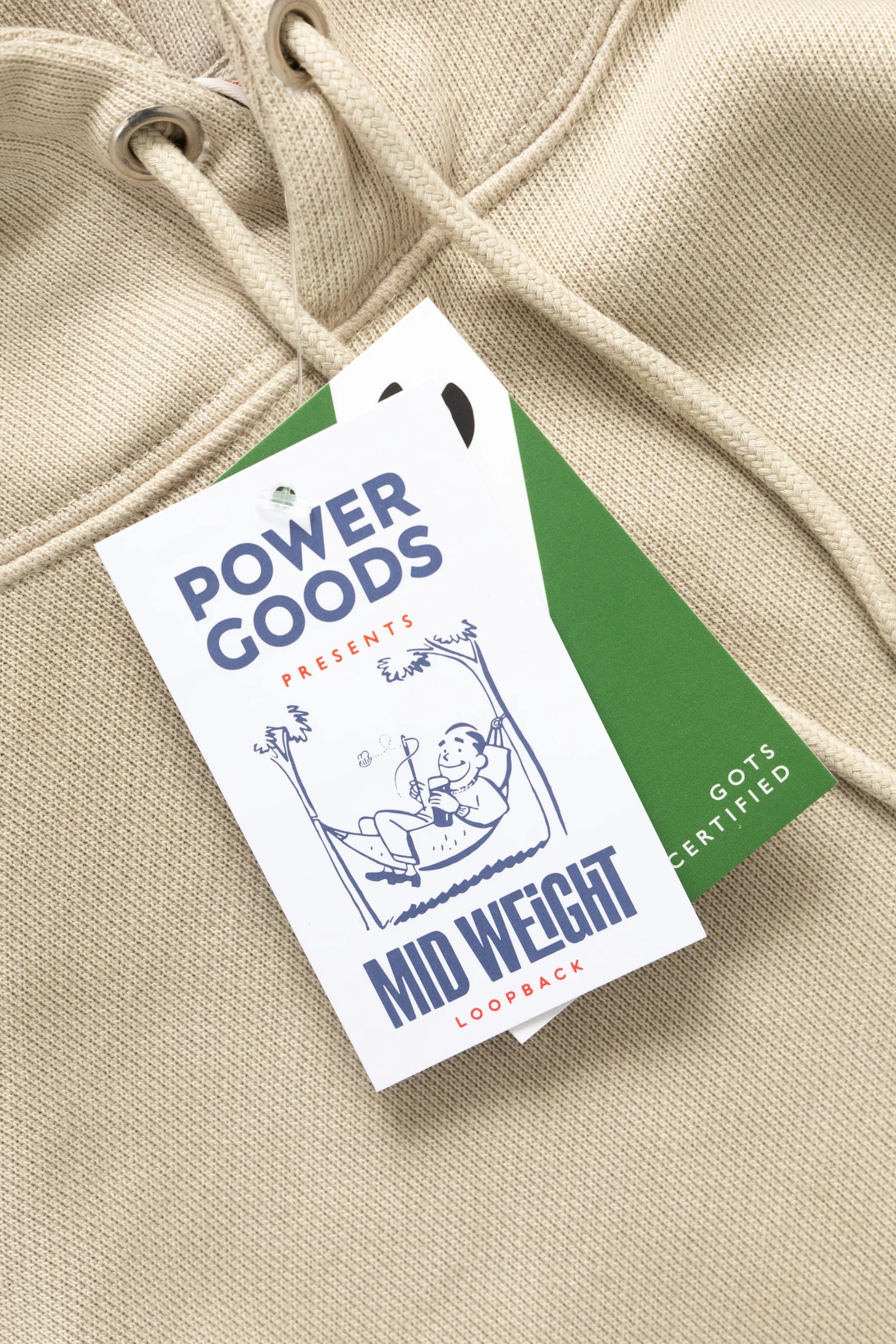 Sweatshirt Loopback Hoodie - Bone