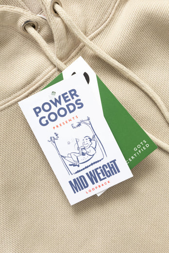 Sweatshirt Loopback Hoodie - Bone