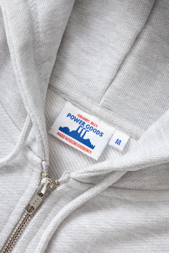 Sweatshirt Loopback Zip Hoodie - Ash Gris