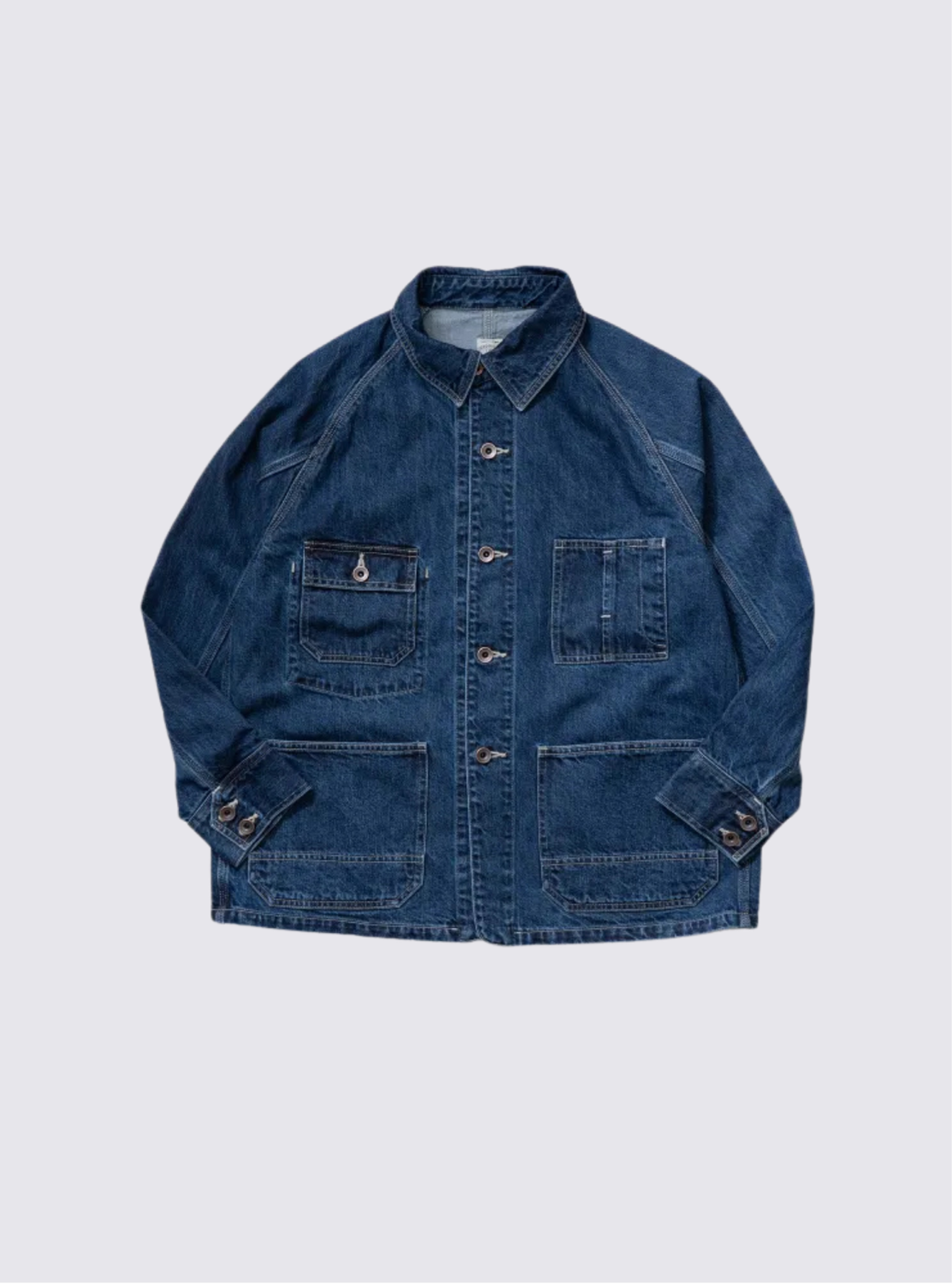 Veste Coverall en Denim - Bleu Délavé Used
