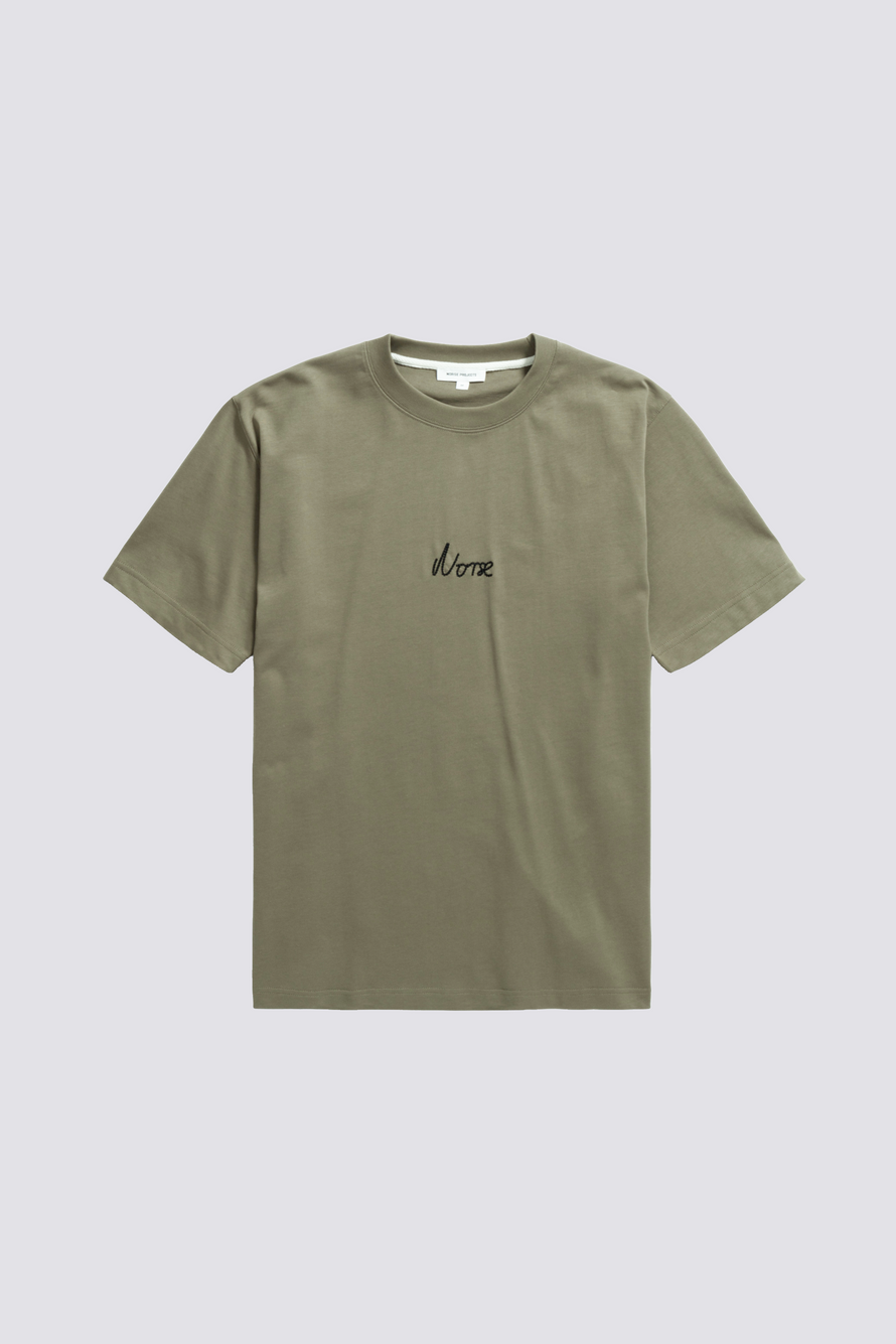 T-shirt Johannes Chain Stitch Logo - vert pâle