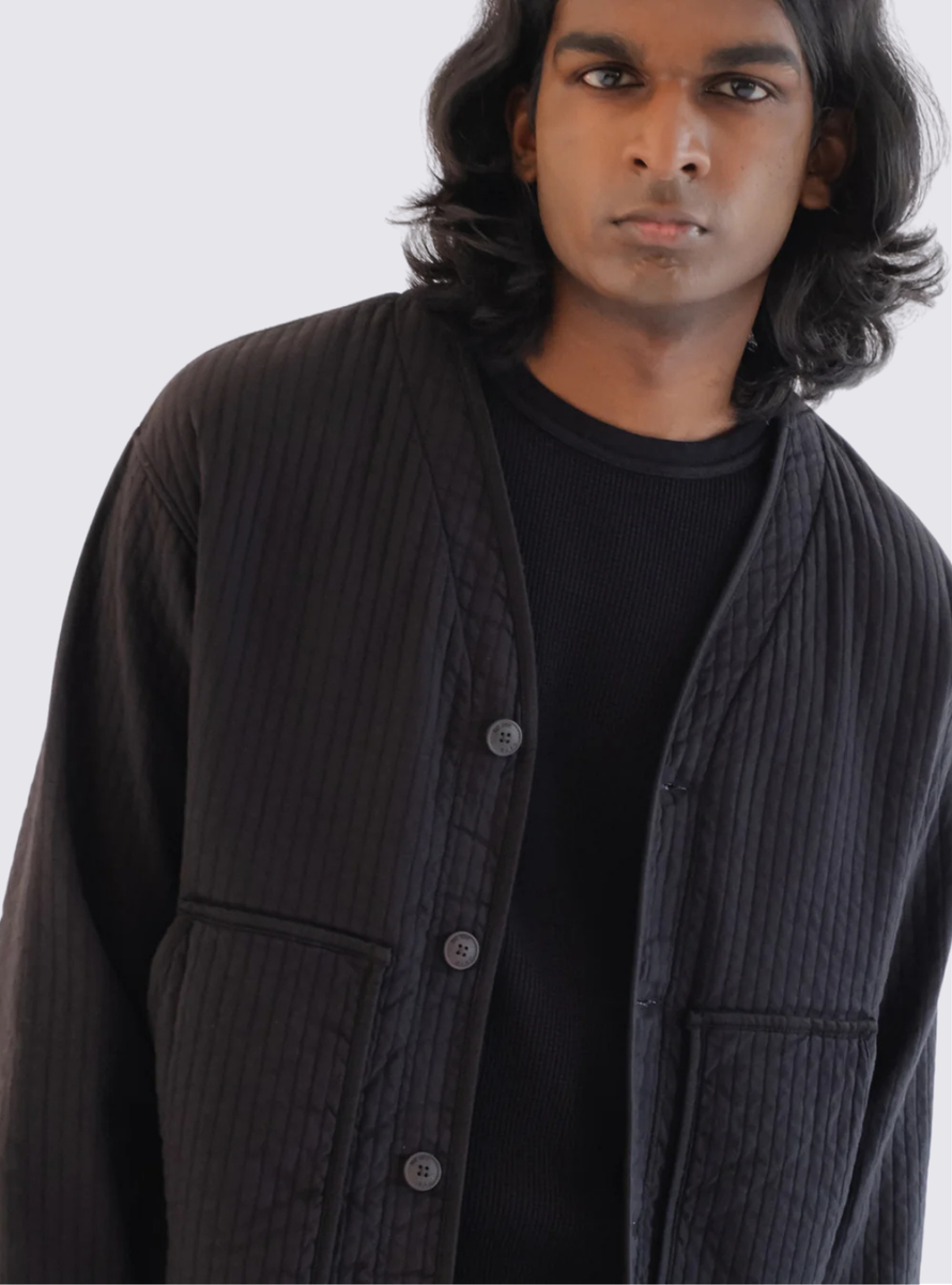 Cardigan de Baseball- Noir