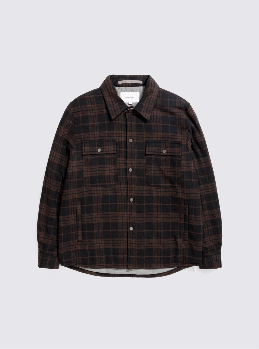 Surchemise Hjalmer en laine - Espresso