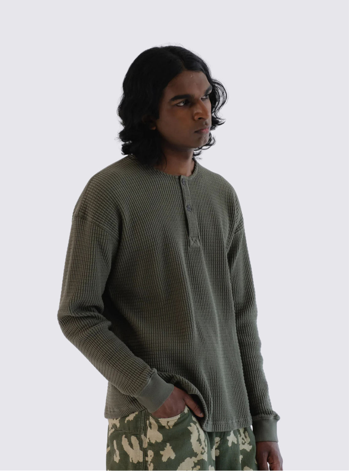 Sweat Venice Heavy Waffle - Vert Litchen