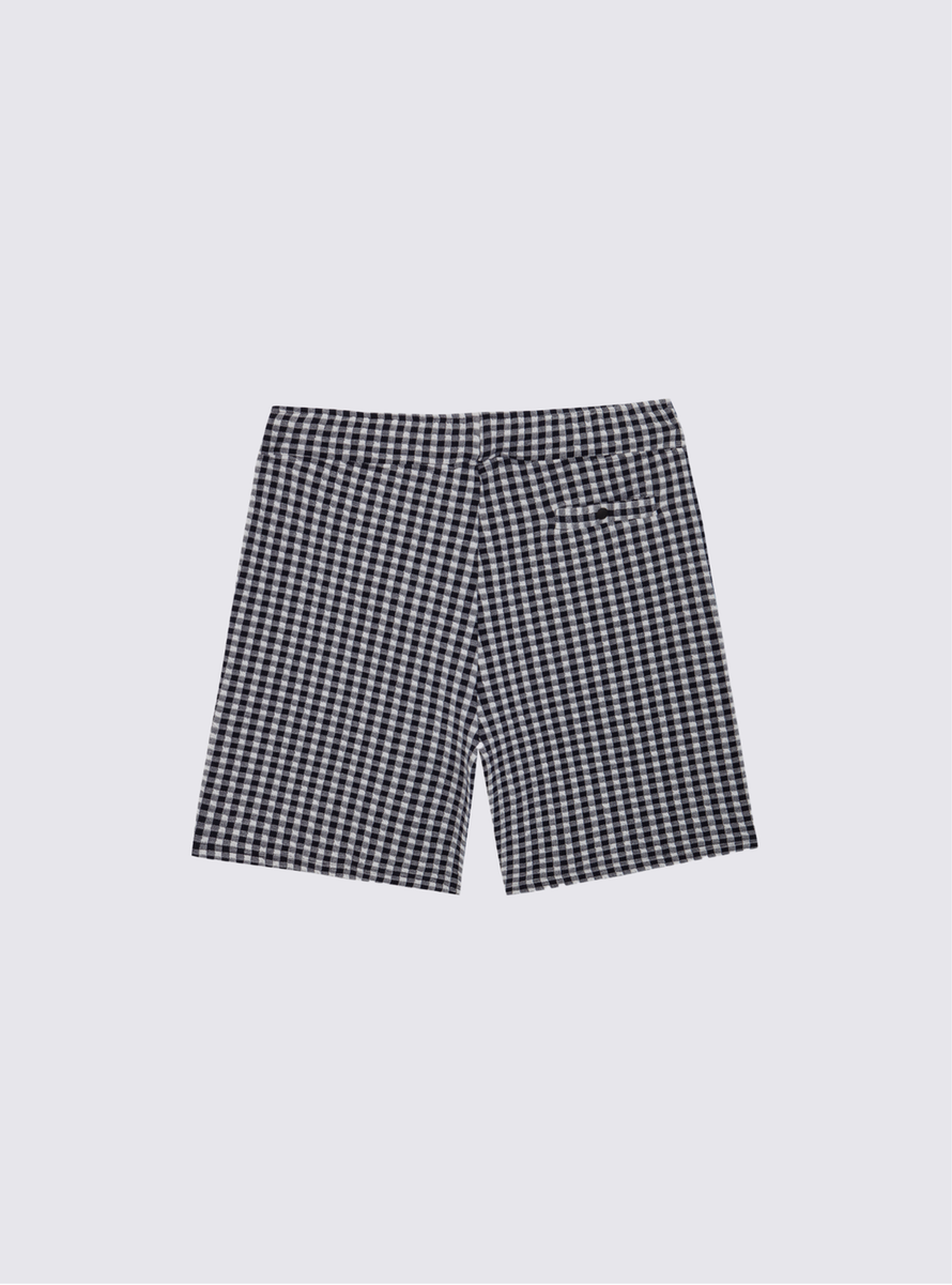 Short à carreaux - Blanc et Marine
