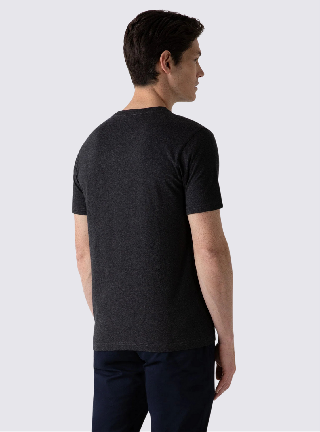 T- Shirt Sunspel Riviera - Charbon mélangé