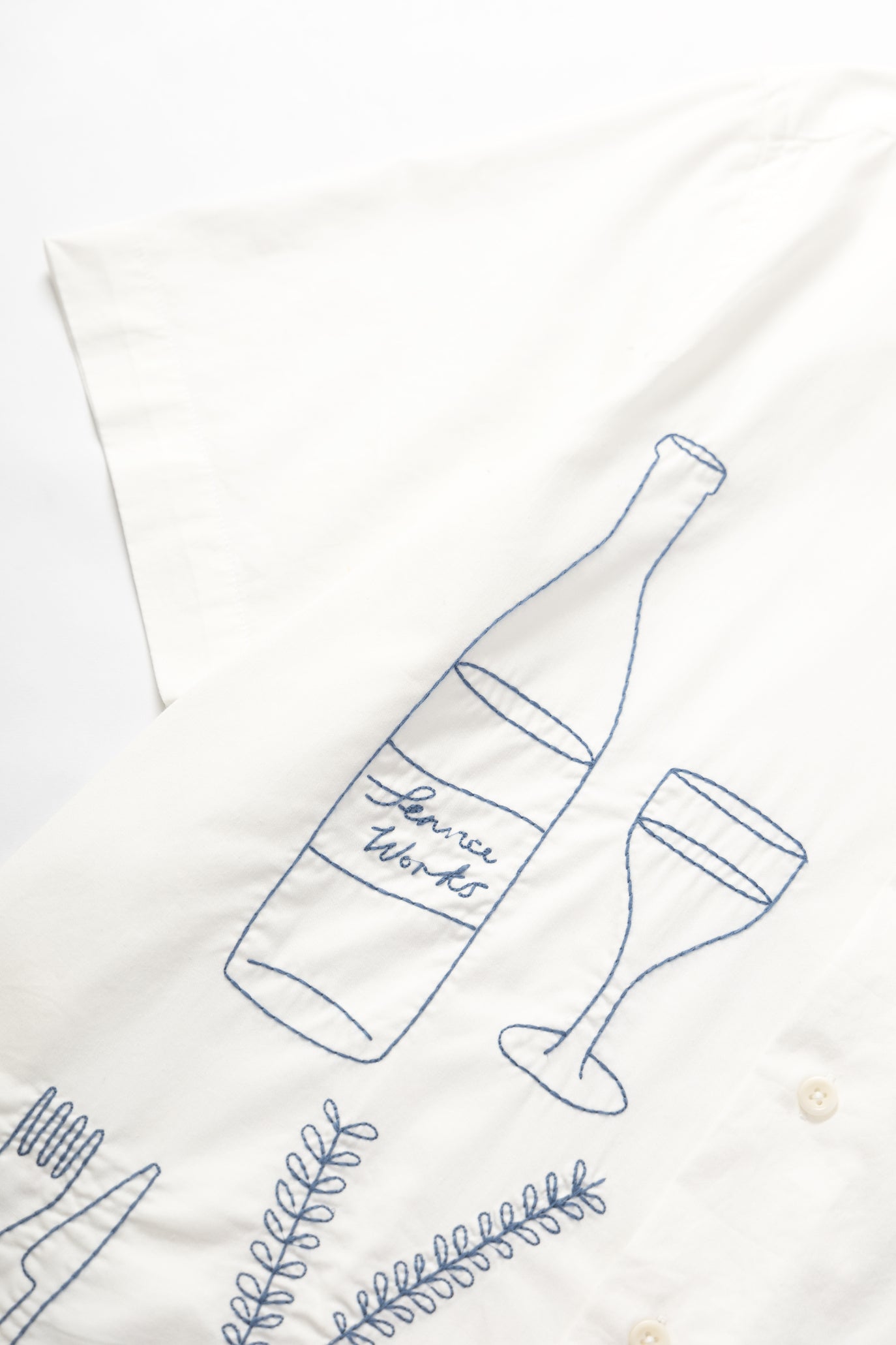 Chemise manches courtes PICNIC - blanc cassé