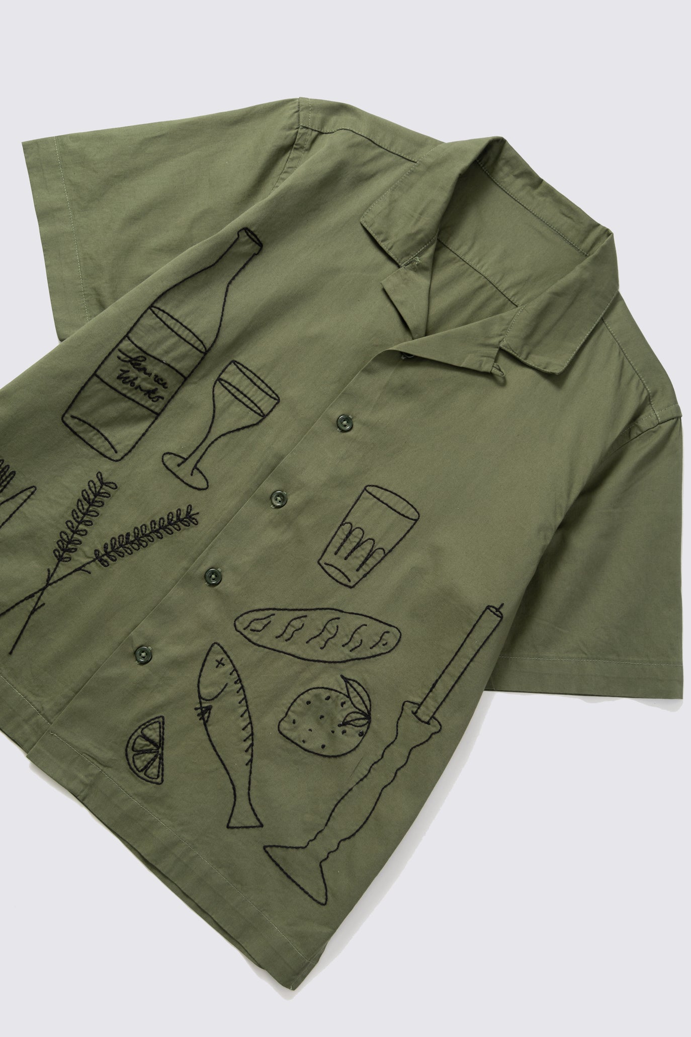 Chemise manches courtes PICNIC - olive