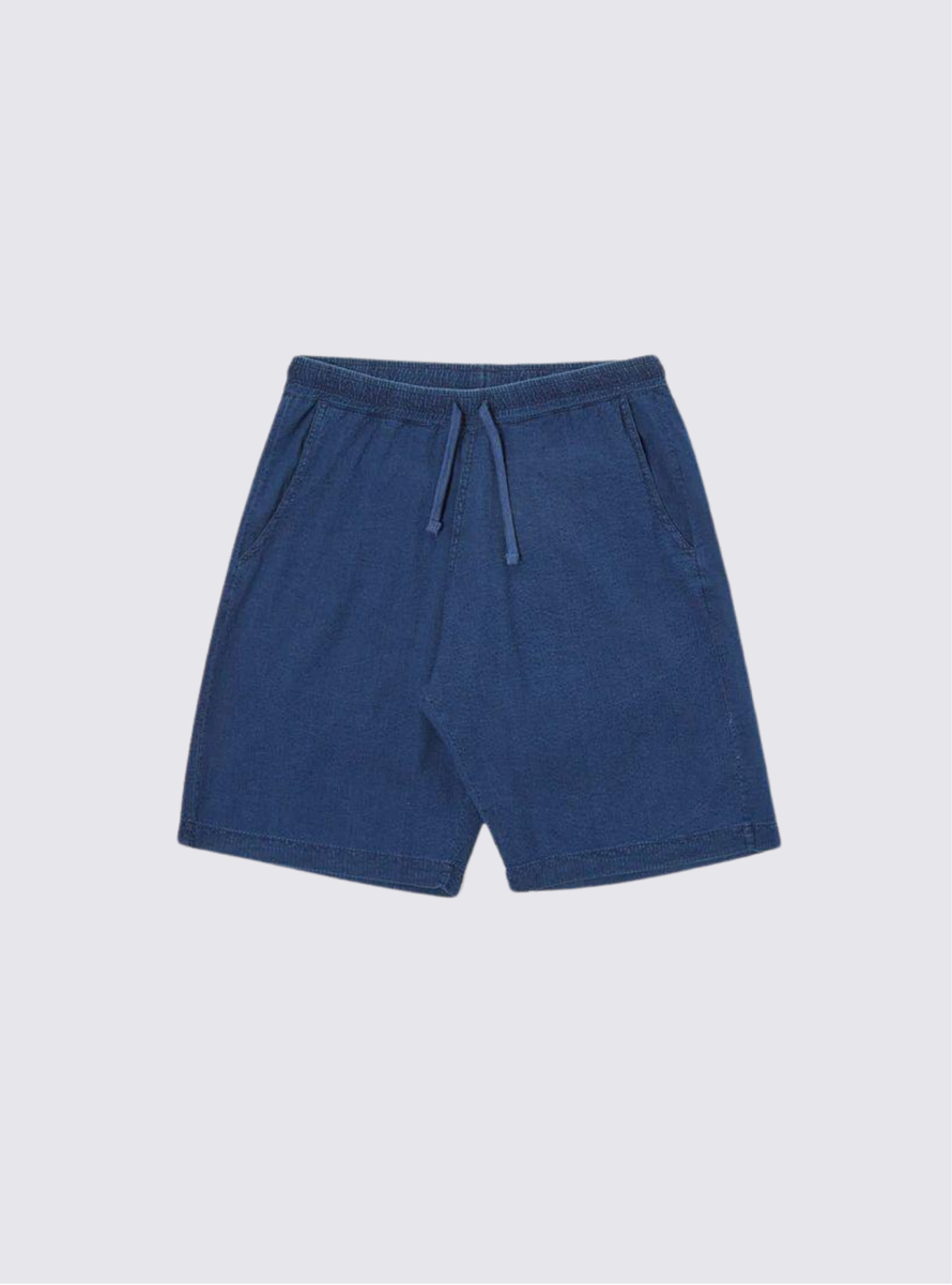 Short en seersucker - Washed Indigo