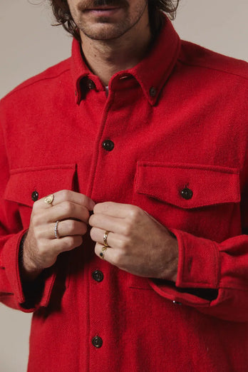 Surchemise Flap - Rouge