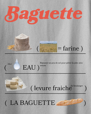T-Shirt à manches courtes "Baguette" - Gris