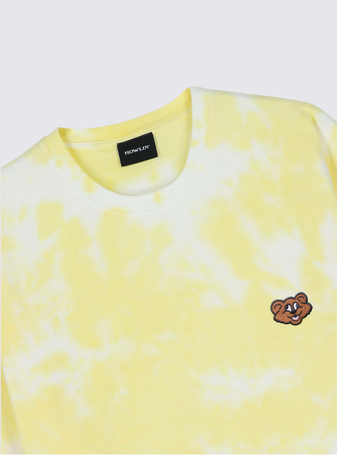 T-Shirt à manches longues Cosmic Shaggy Bear - Tie Dye Jaune