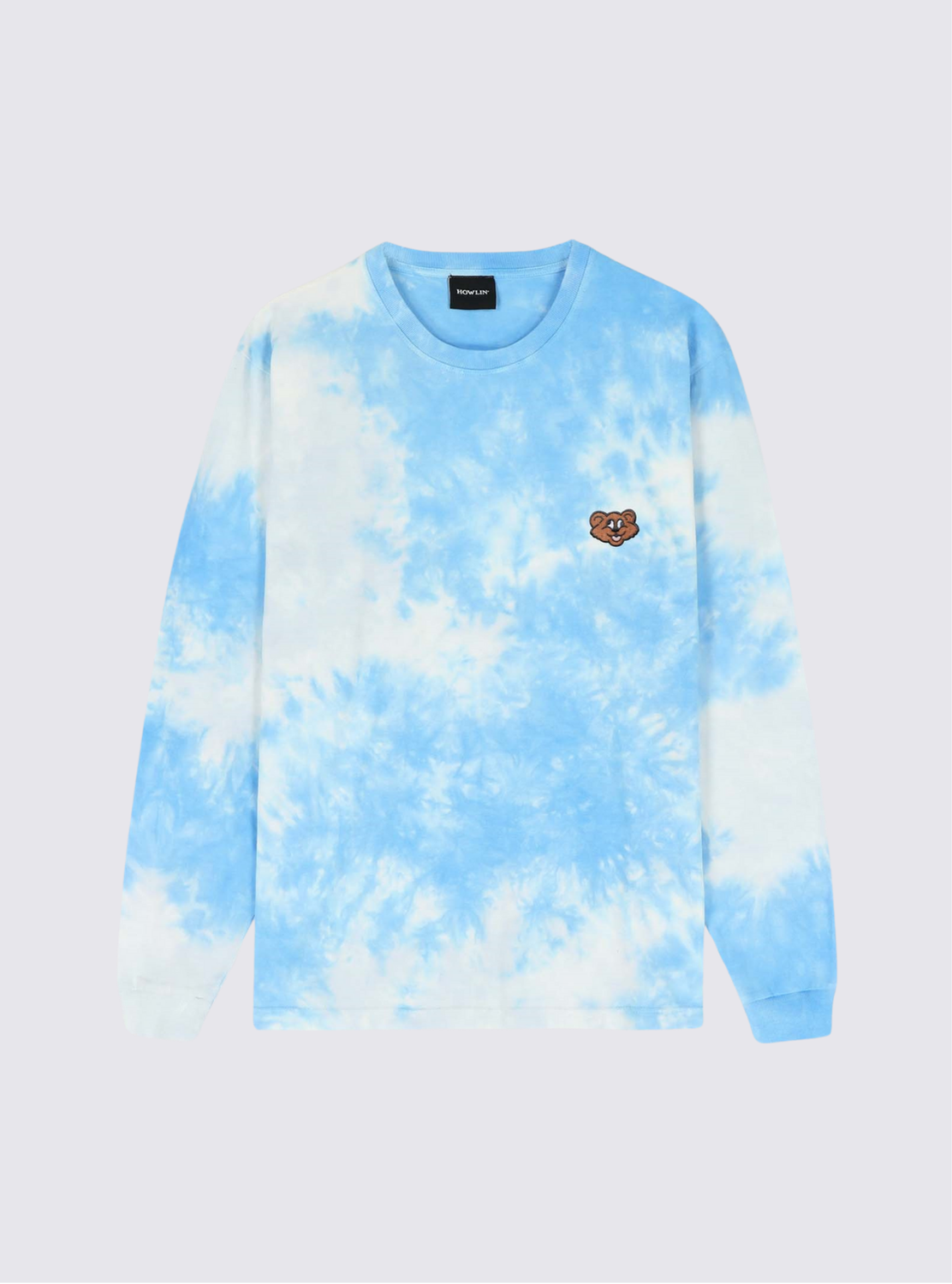 T-Shirt à manches longues Cosmic Shaggy Bear - Tie Dye Bleu
