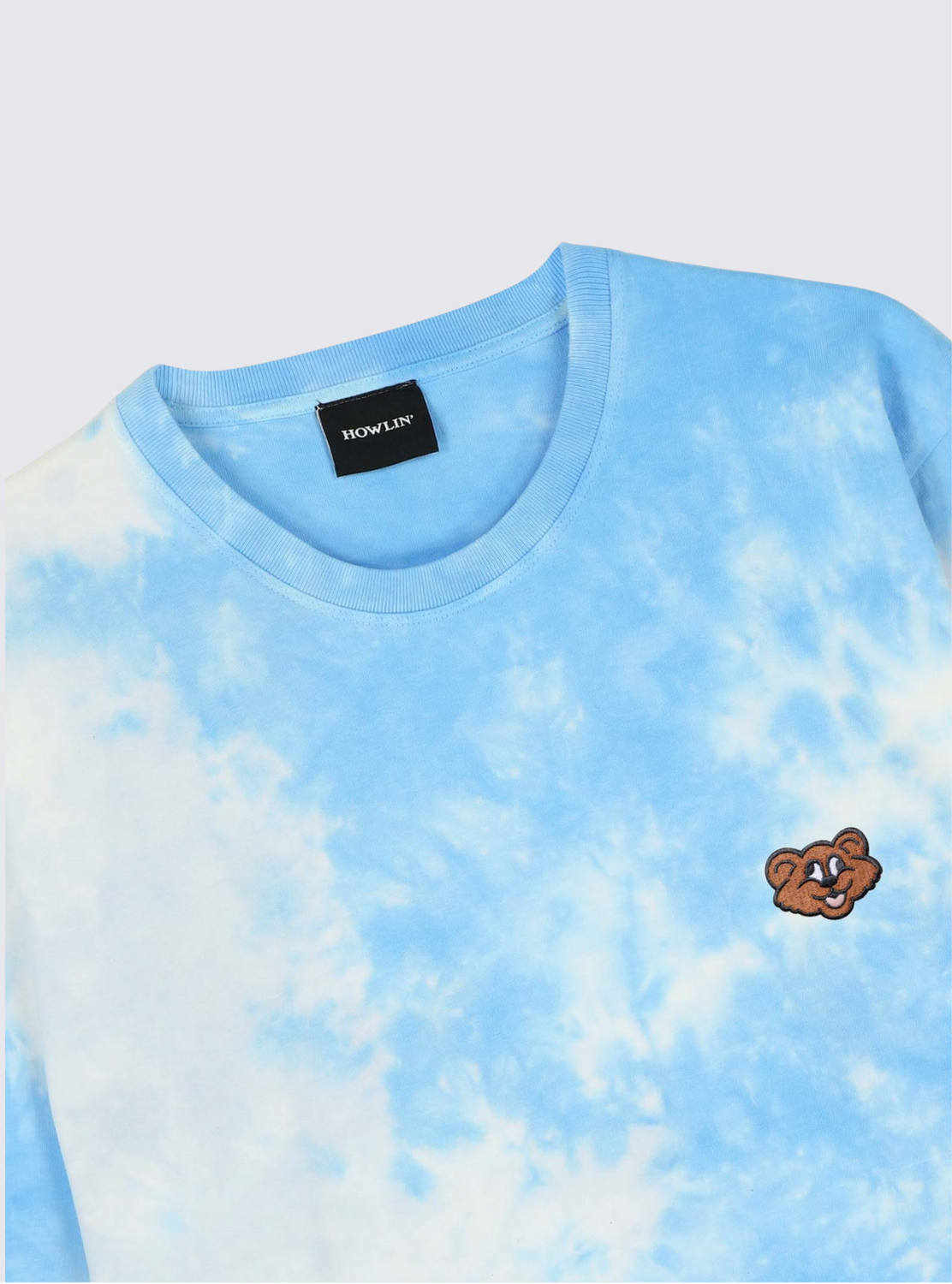 T-Shirt à manches longues Cosmic Shaggy Bear - Tie Dye Bleu