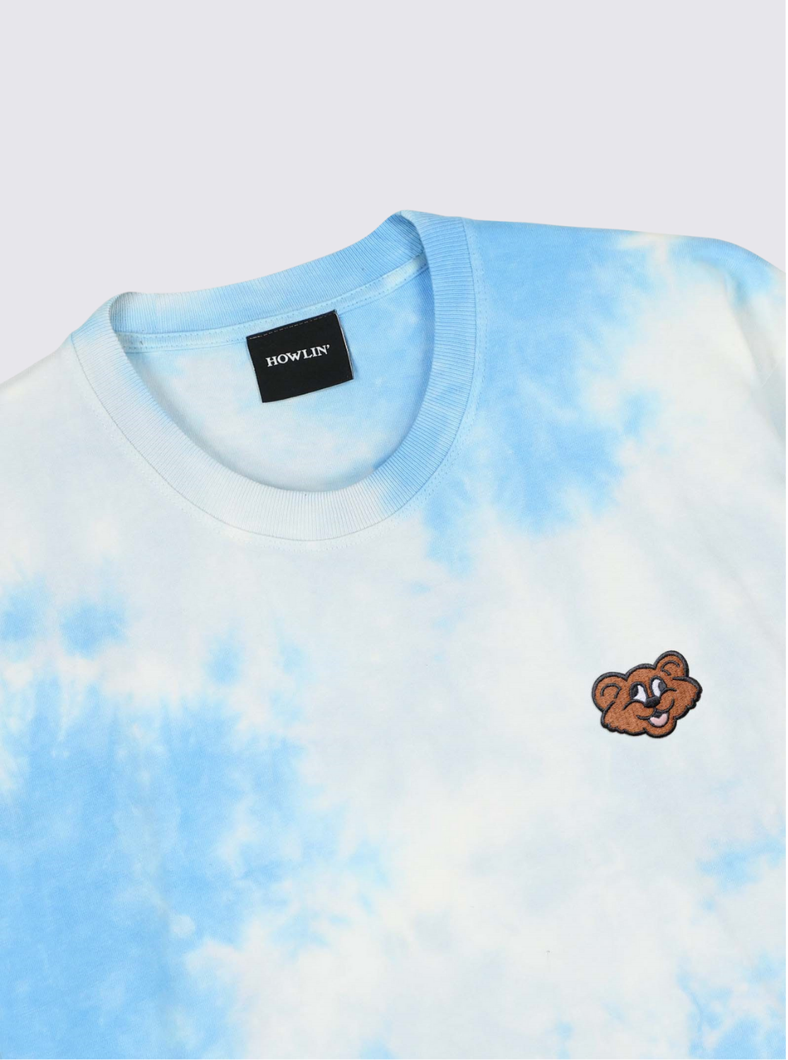 T-Shirt à manches courtes Cosmic Shaggy Bear - Tie Dye Bleu