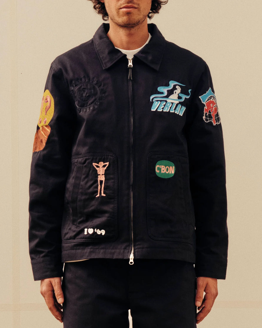 Veste Verlan Patchwork - Noir