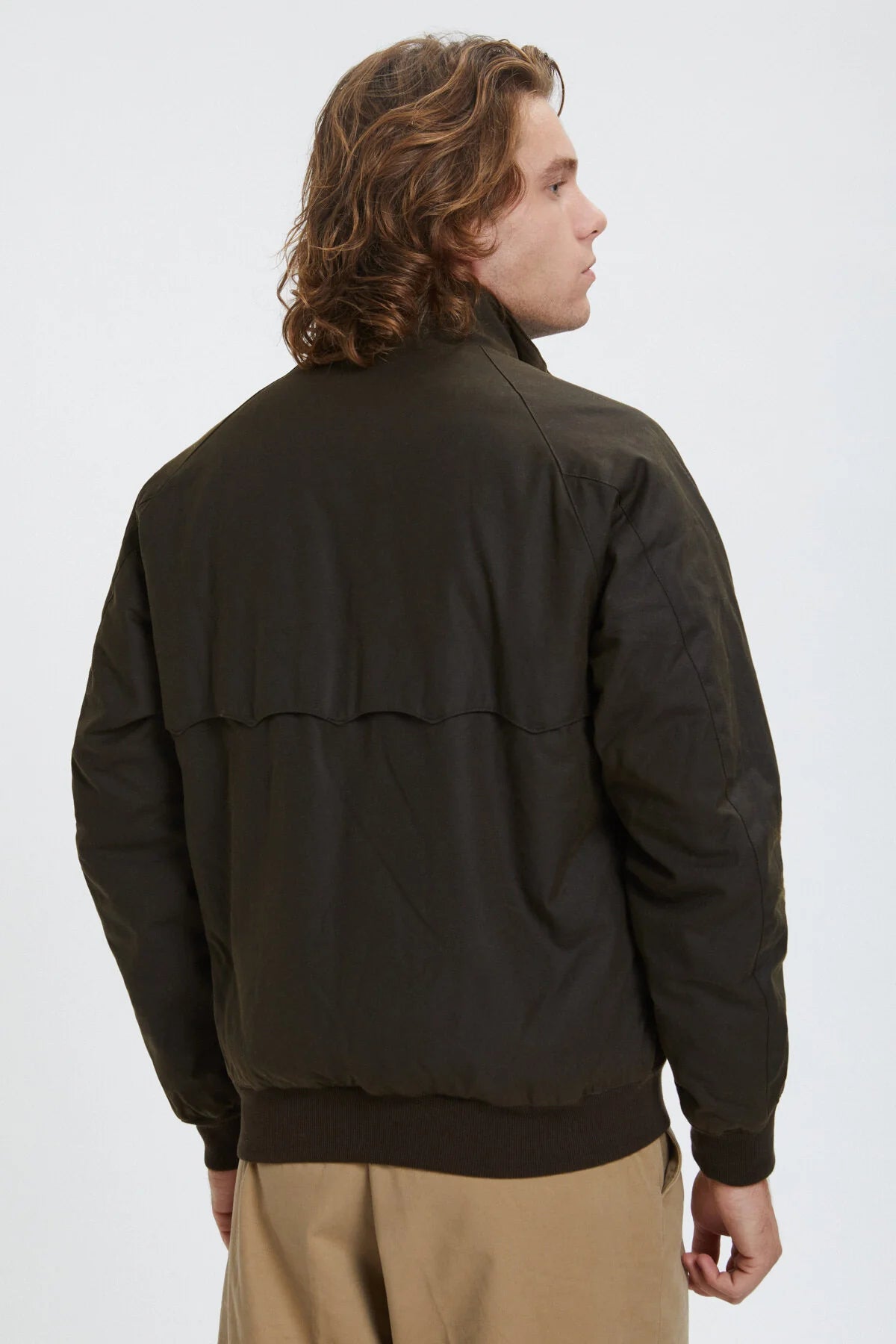 Veste G9 Pocket en coton ciré - Vert Mousse