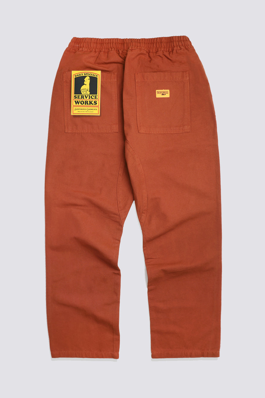 Pantalon de Chef en Canvas - Terracotta