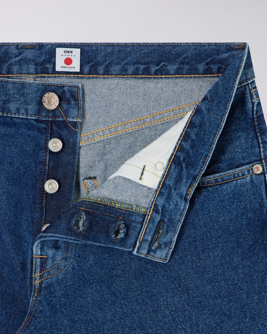 Jean coupe droite et fuselée - bleu usé