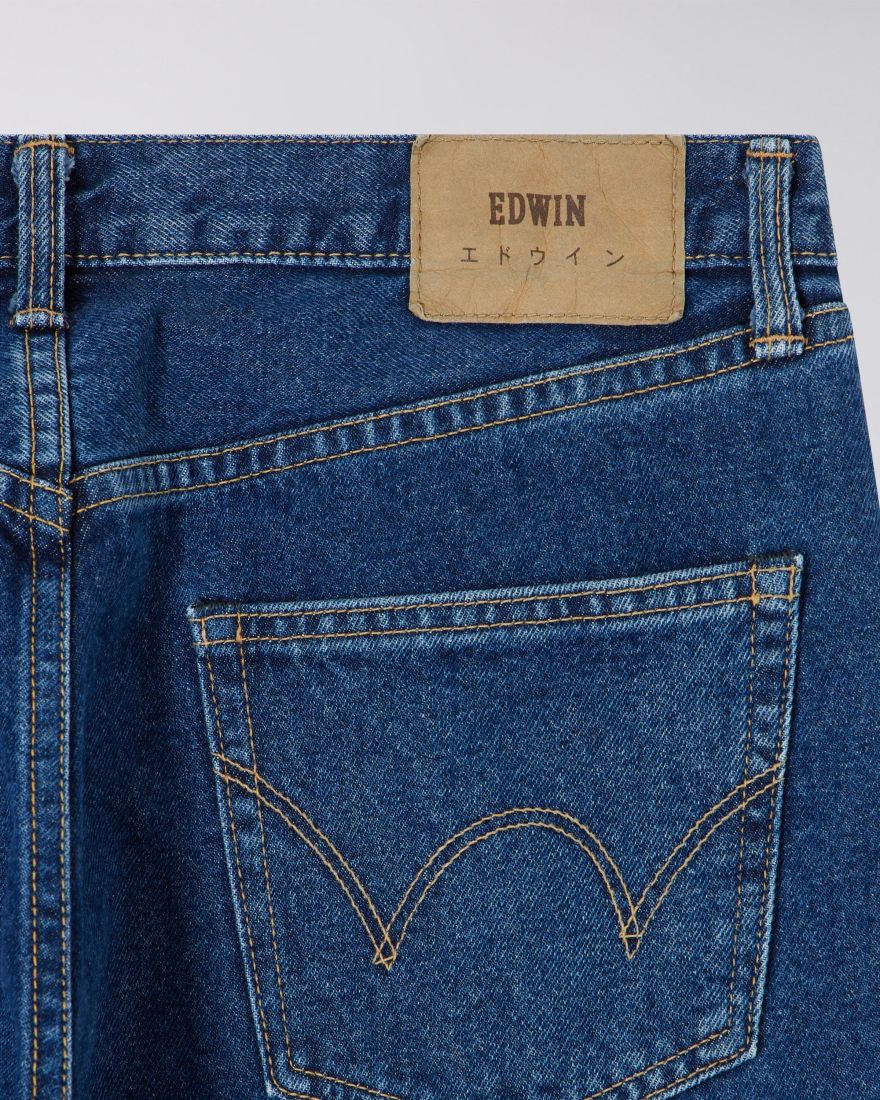 Jean coupe droite et fuselée - bleu usé