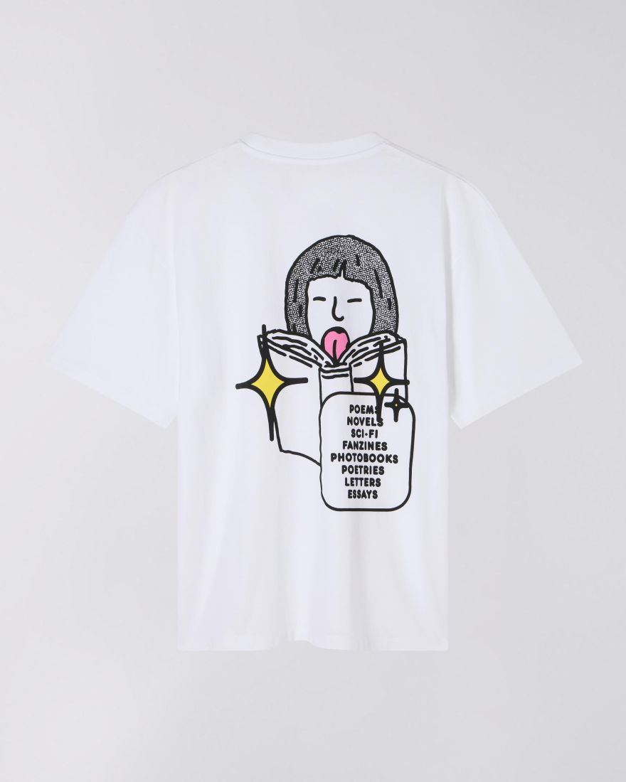 T-shirt Love in the books à manches courtes - Blanc