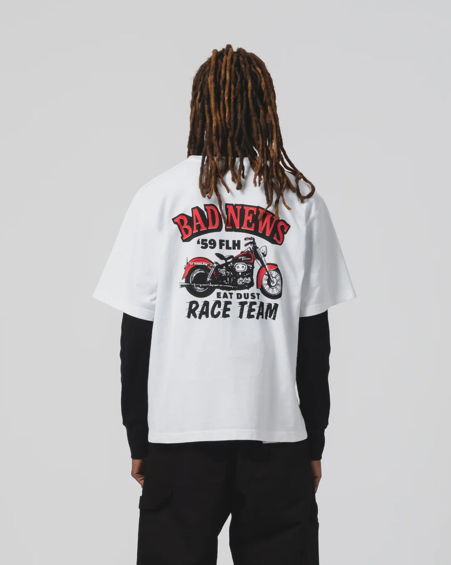 T-Shirt imprimé RUSSEL T BAD NEWS - Blanc